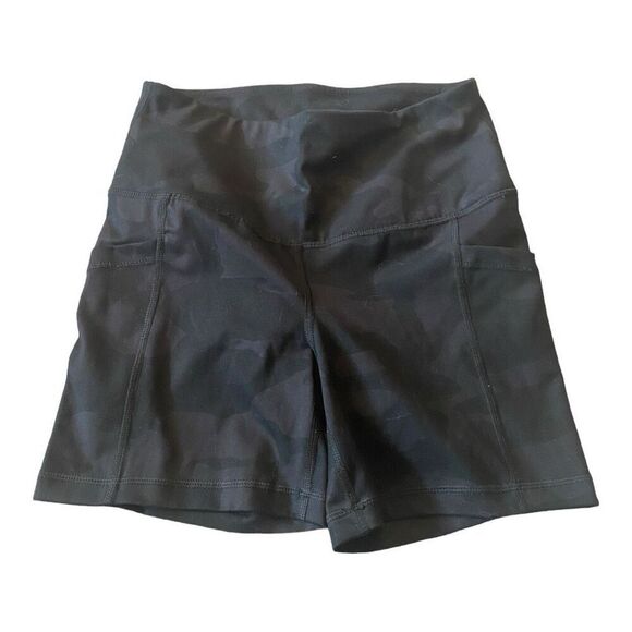 Yogalicious Pants - Yogalicious Lux Black Camo Biker Shorts Size M